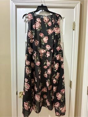 Truth Black Kimono with Pink Floral Print